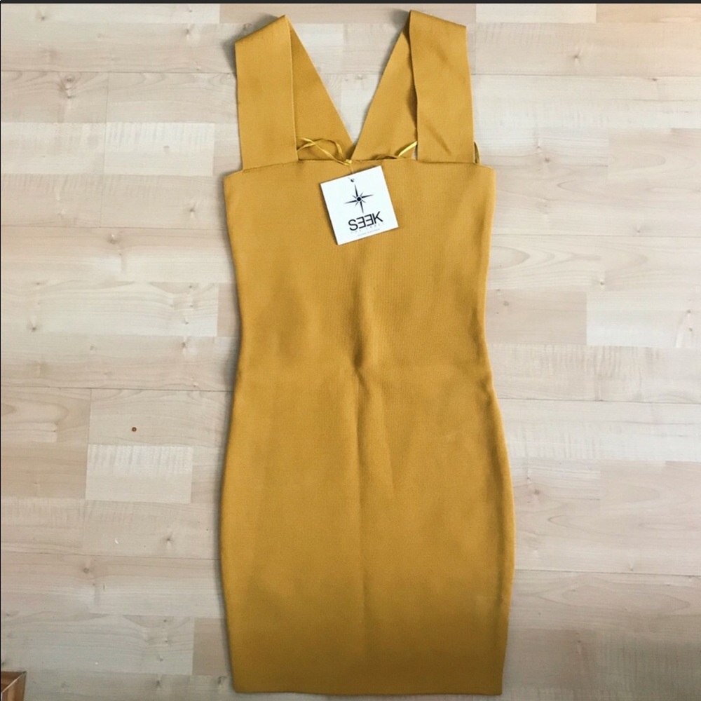 LF Mustard Bodycon Dress